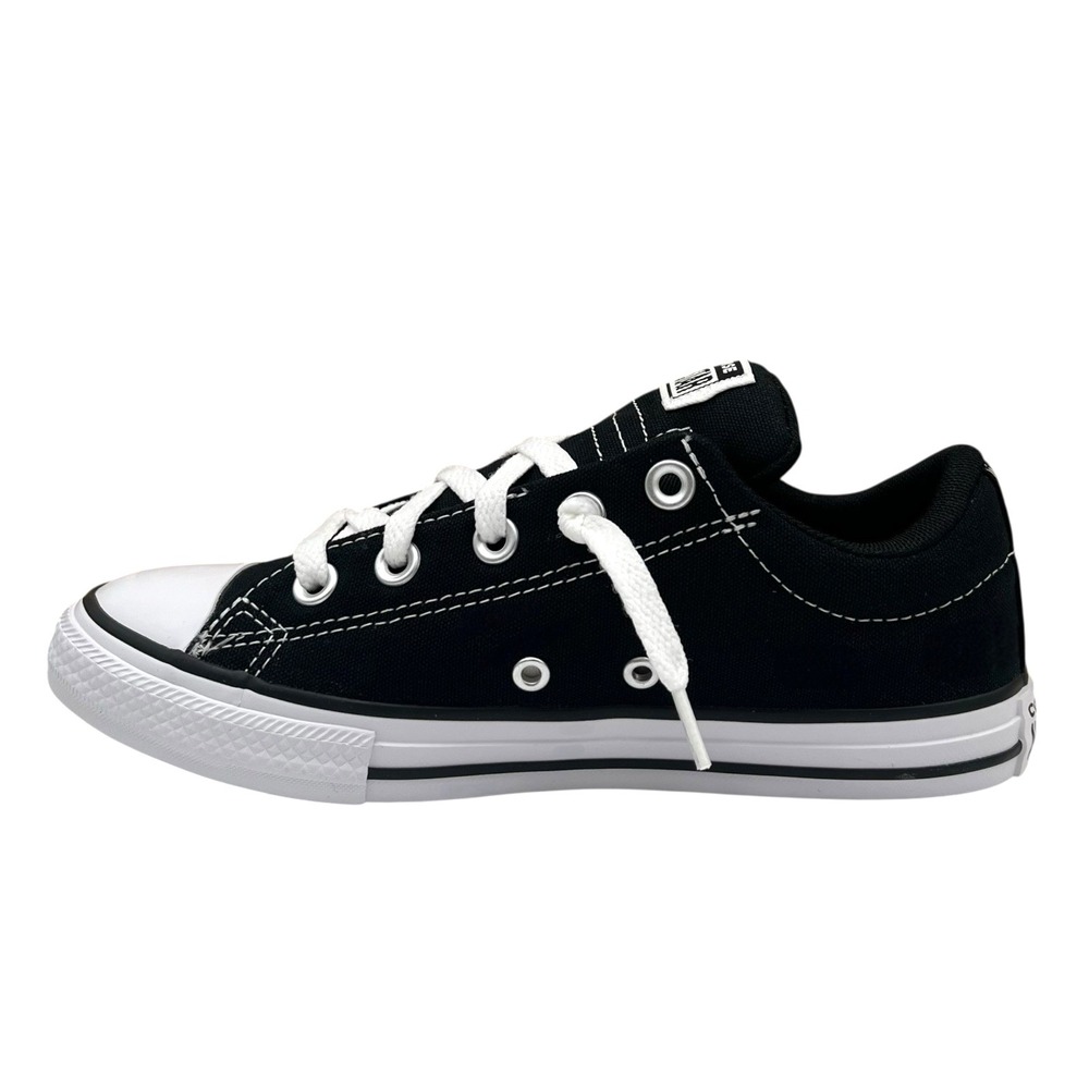 Converse Chuck Taylor Street Youth Boys Girls Low Top Sneaker Size 7 Black White - Picture 7 of 12
